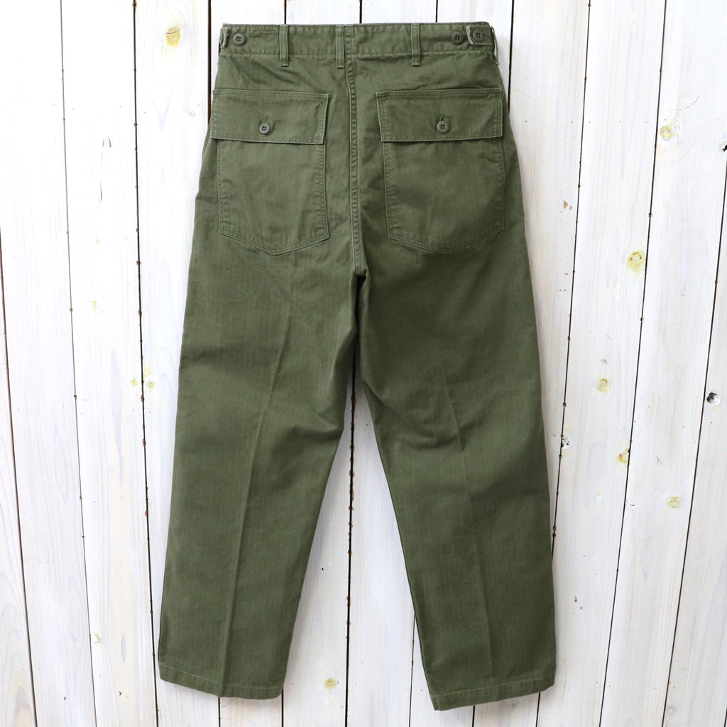 orSlow : HERRINGBONE VINTAGE FIT FATIGUE PANTS (ARMY GREEN) (03-V5002-76A)