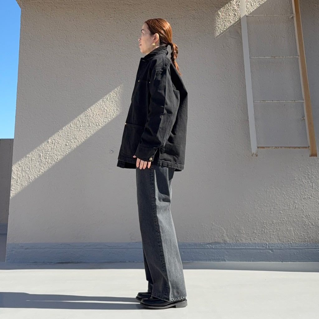 orSlow : RELAXED FIT OXFORD COVERALL (BLACK) (01-6034-61S)