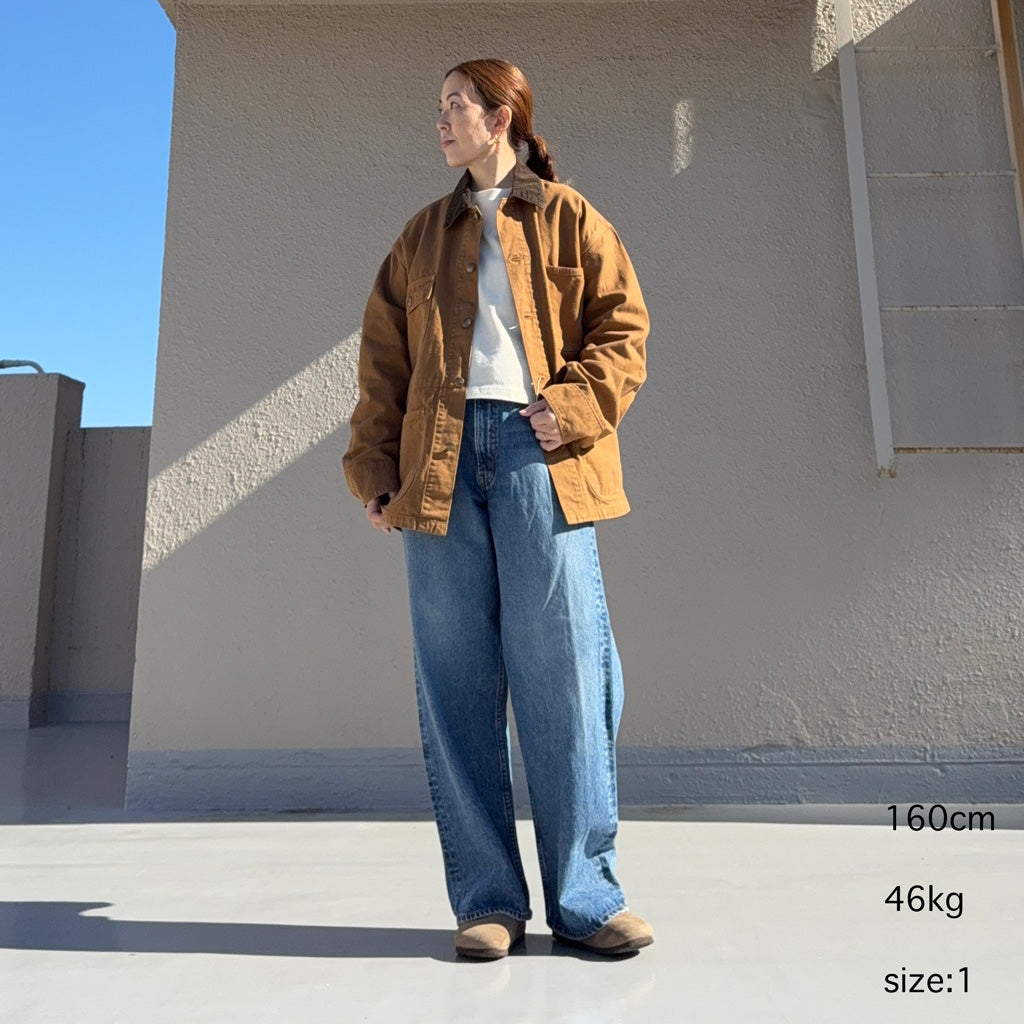 orSlow : RELAXED FIT OXFORD COVERALL (BROWN) (01-6034-53S)