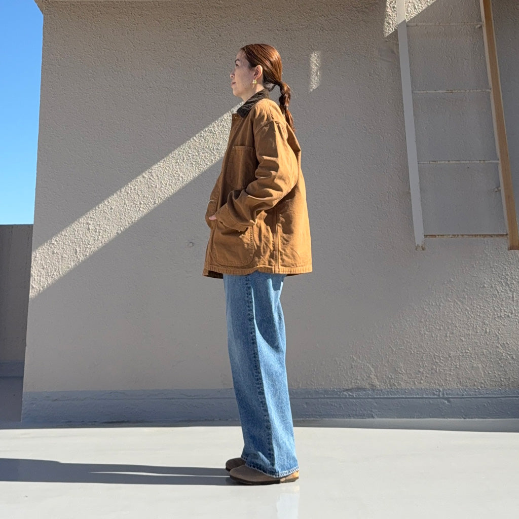 orSlow : RELAXED FIT OXFORD COVERALL (BROWN) (01-6034-53S)