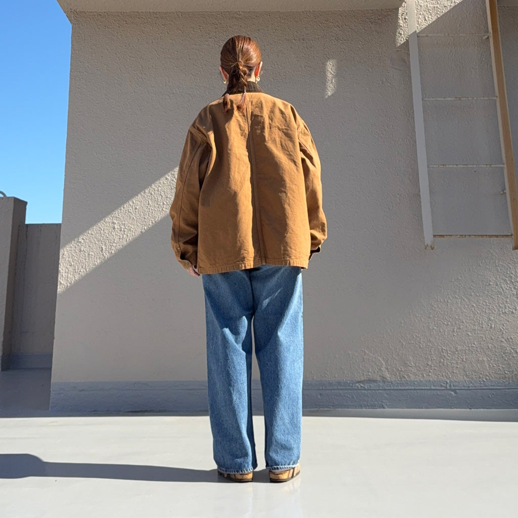 orSlow : RELAXED FIT OXFORD COVERALL (BROWN) (01-6034-53S)