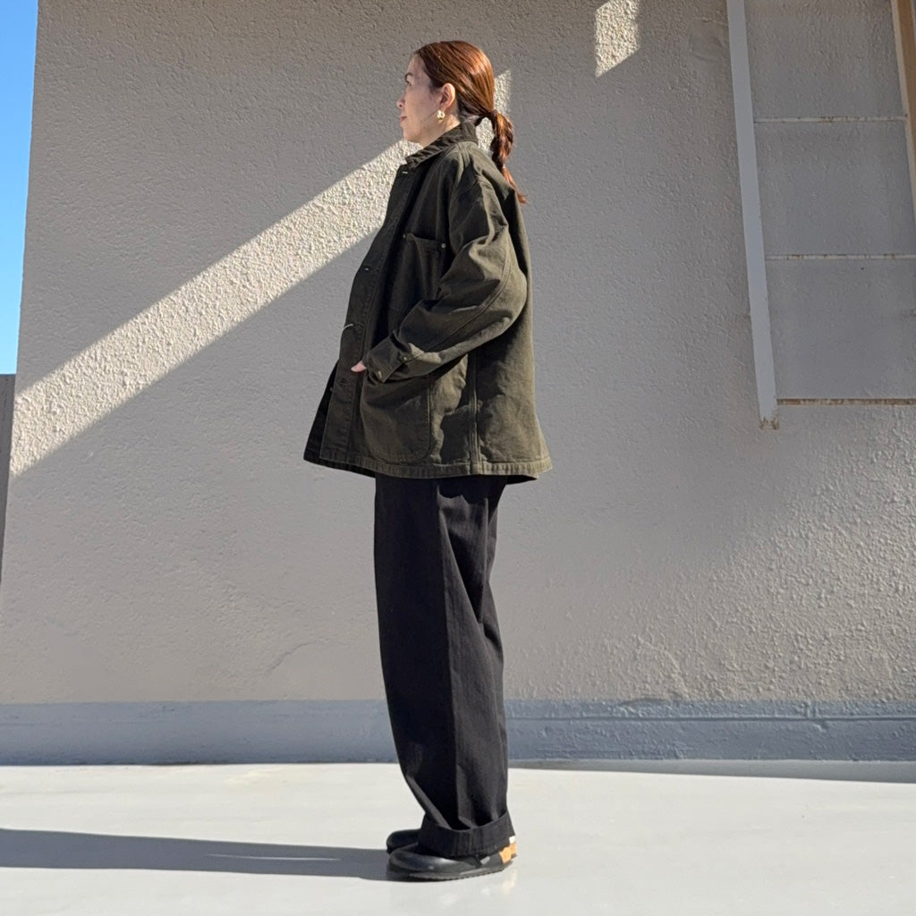 orSlow : RELAXED FIT OXFORD COVERALL (COFFEE BROWN) (01-6034-52S)
