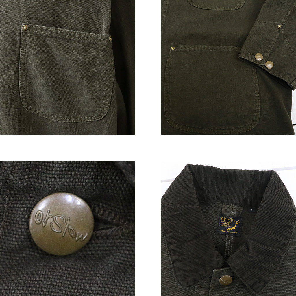 orSlow : RELAXED FIT OXFORD COVERALL (COFFEE BROWN) (01-6034-52S)