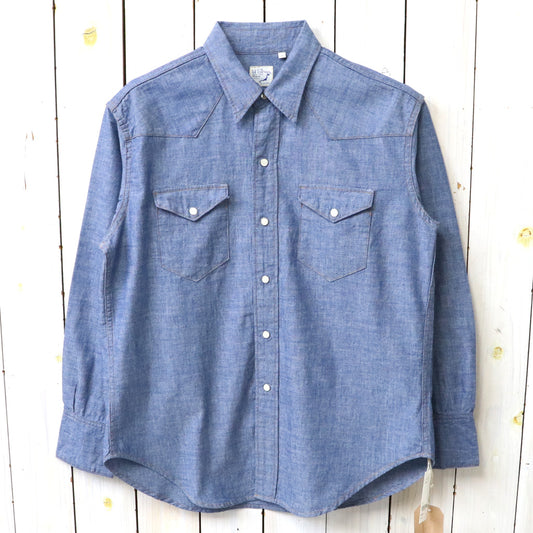 orSlow : RELAXED CHAMBRAY WESTERN SHIRT-BLUE (01-8224-84)