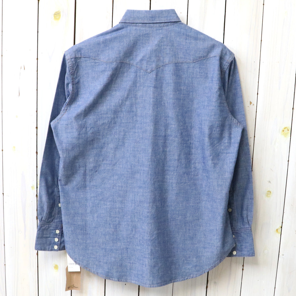 orSlow : RELAXED CHAMBRAY WESTERN SHIRT-BLUE (01-8224-84)