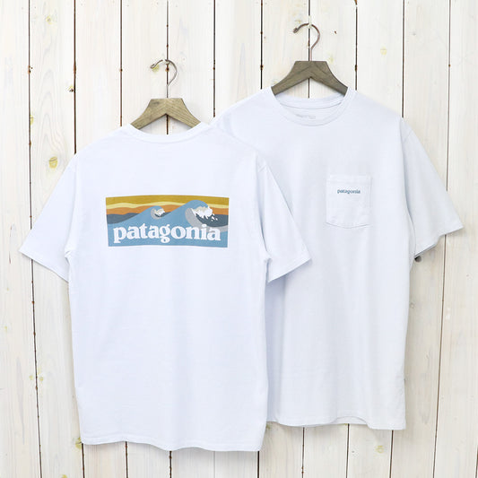 patagonia『M’s Boardshort Logo Pocket Responsibili-Tee』(White)