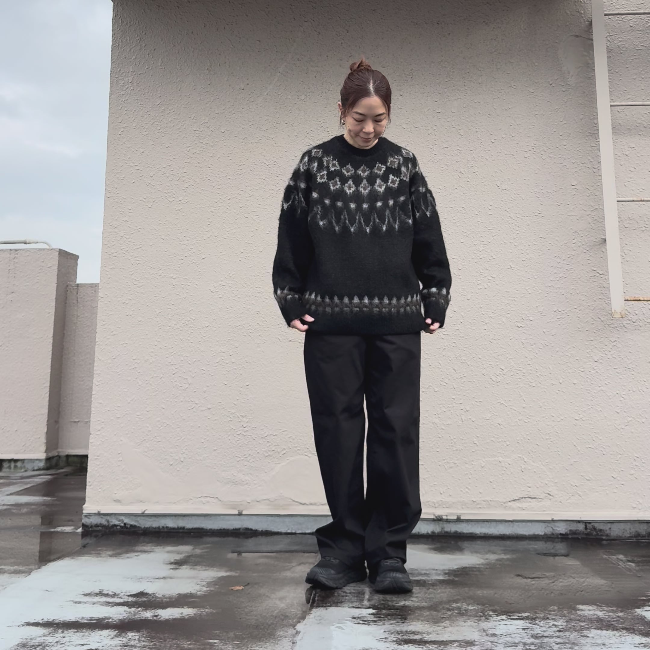 SOUTH2 WEST8 (サウス2 ウェスト8) : Mohair Crew Neck Sweater-Nordic