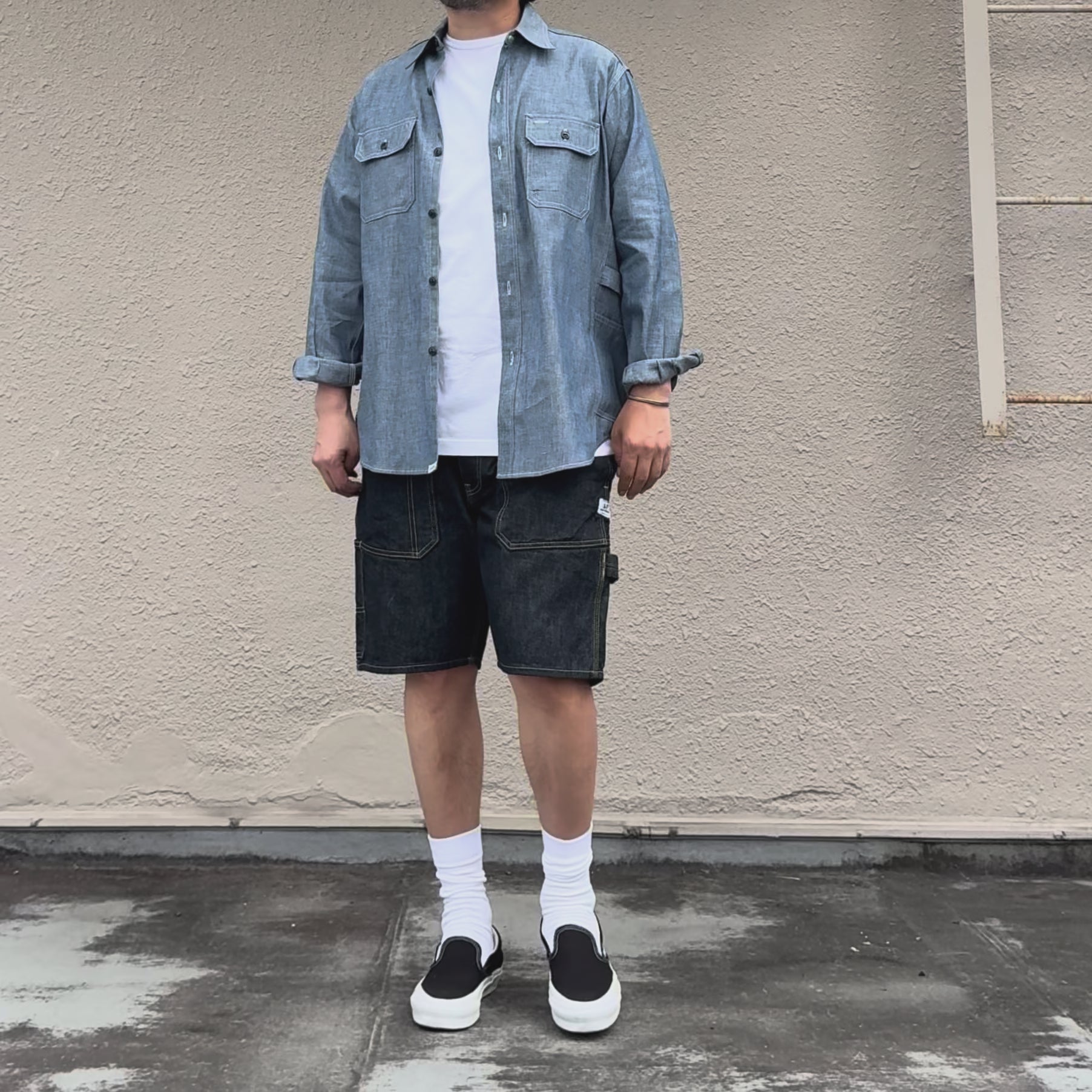 ササフラス FALL LEAF GARDENERショーツ デニム 29700円 SASSAFRAS : FALL LEAF GARDENER PANTS 1/2(13.5oz DENIM) (INDIGO