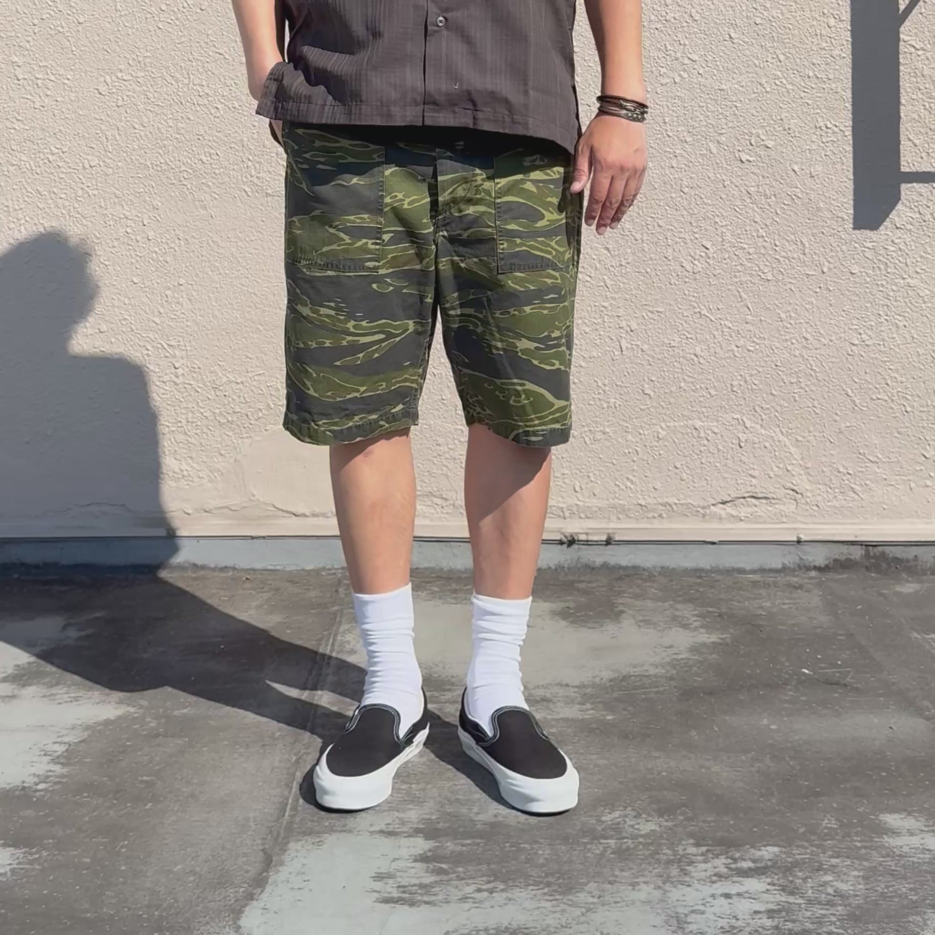 orSlow : U.S ARMY FATIGUE SHORTS (TIGER CAMO) (01-7002-TGC