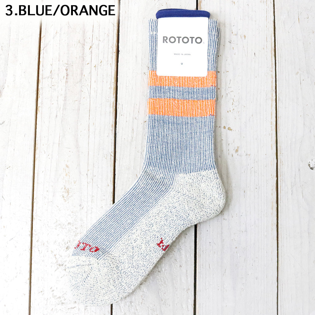 ROTOTO : PILE STRIPE MARL SOCKS
