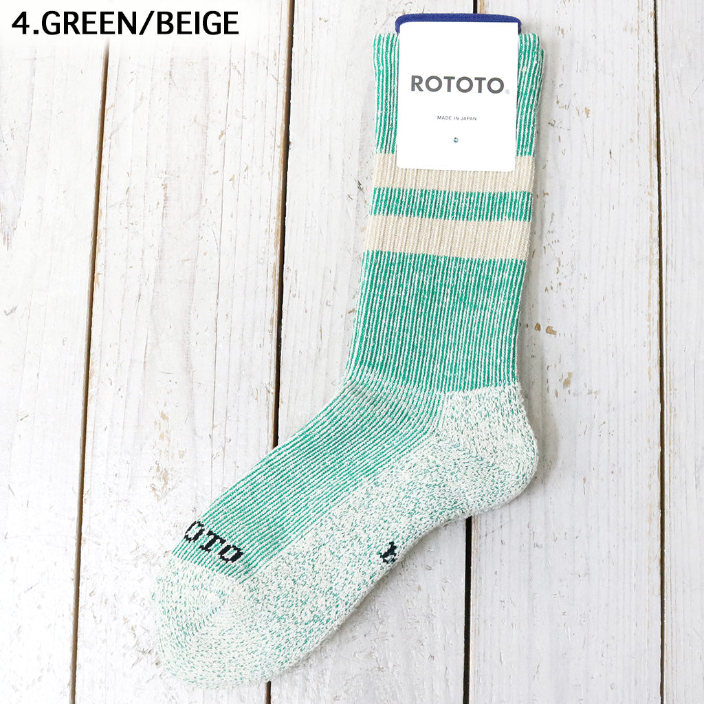 ROTOTO : PILE STRIPE MARL SOCKS