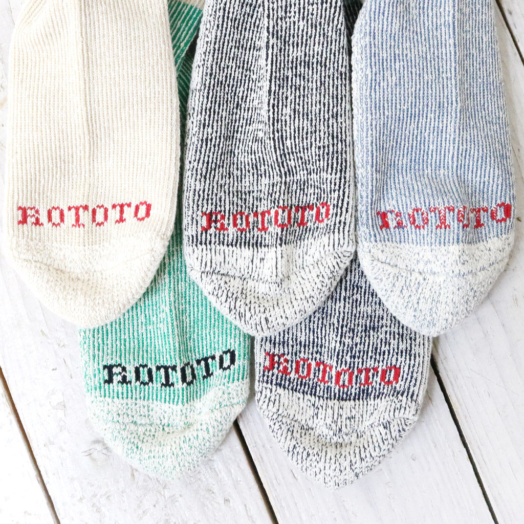 ROTOTO : PILE STRIPE MARL SOCKS