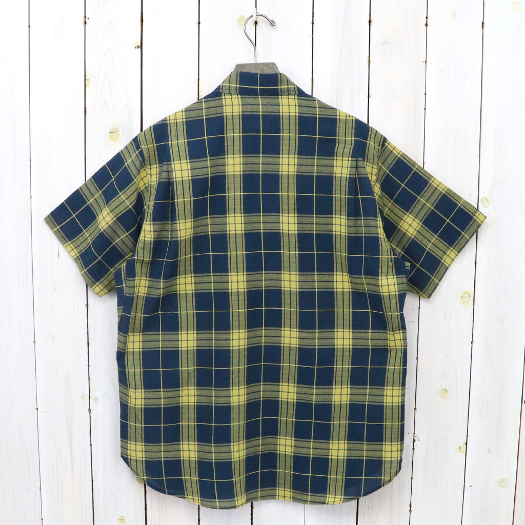 SASSAFRAS『DIGS CREW HALF 1/2(DOBBY TARTAN CHECK)』(NAVY)