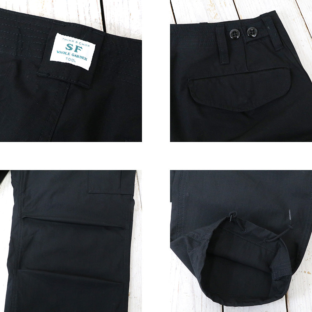 SASSAFRAS『OVERGROWN PANTS(C/N RIPSTOP)』(BLACK)