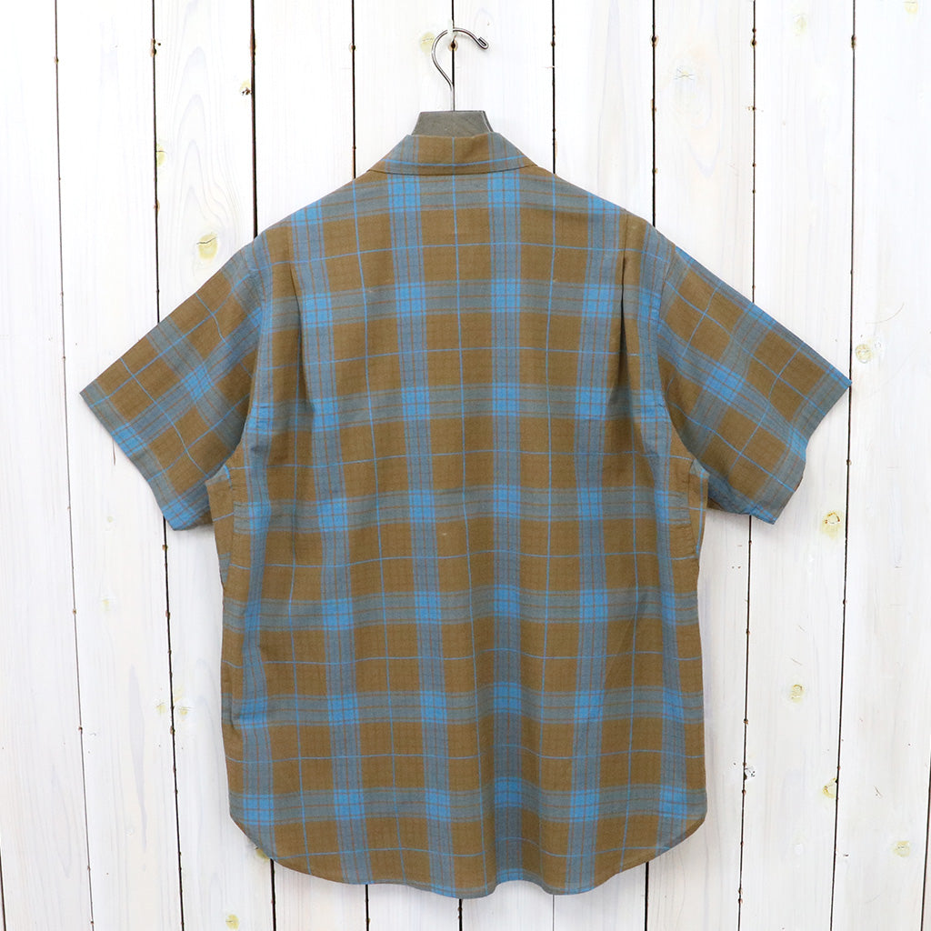 SASSAFRAS『DIGS CREW HALF 1/2(DOBBY TARTAN CHECK)』(BROWN)
