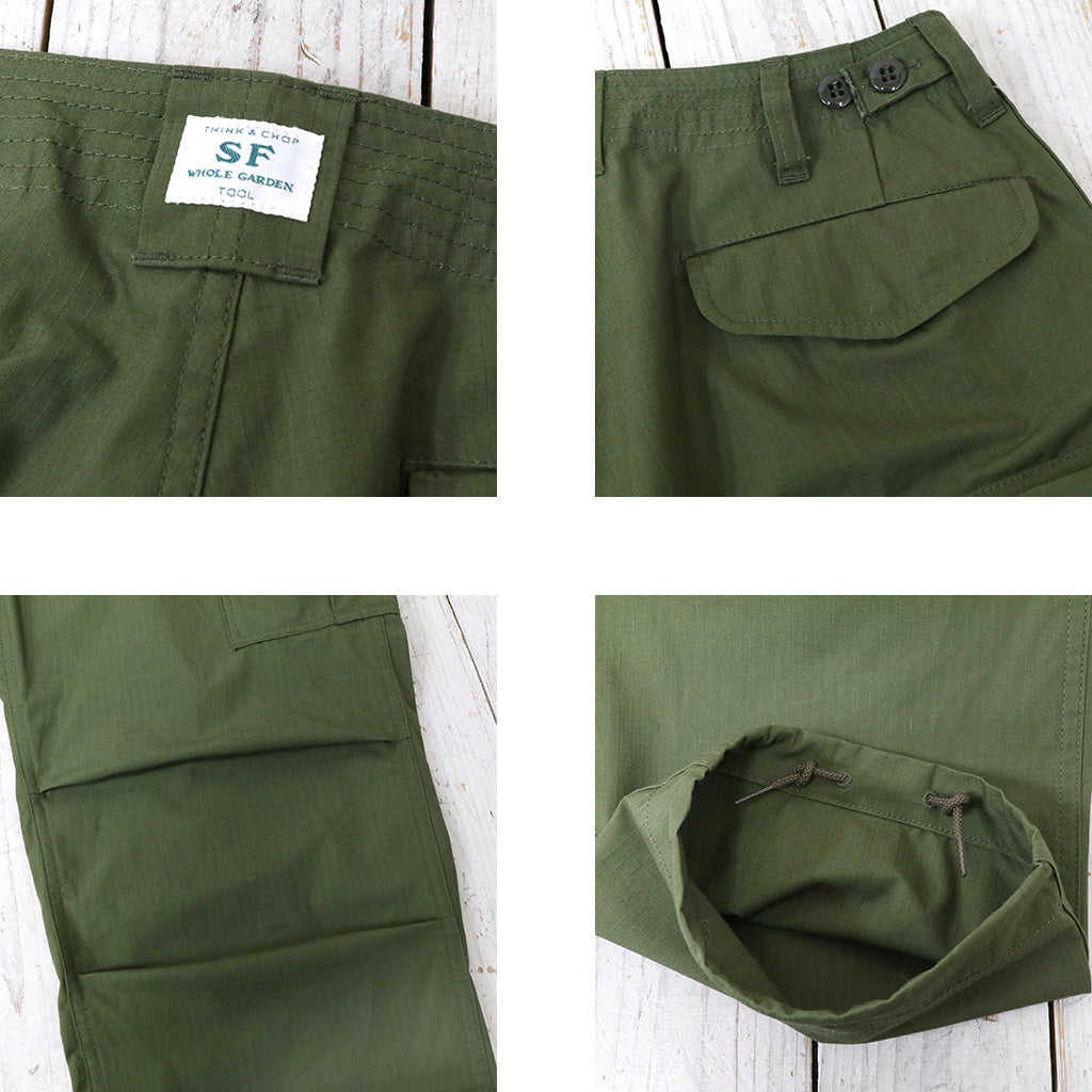 SASSAFRAS『OVERGROWN PANTS(C/N RIPSTOP)』(OLIVE)