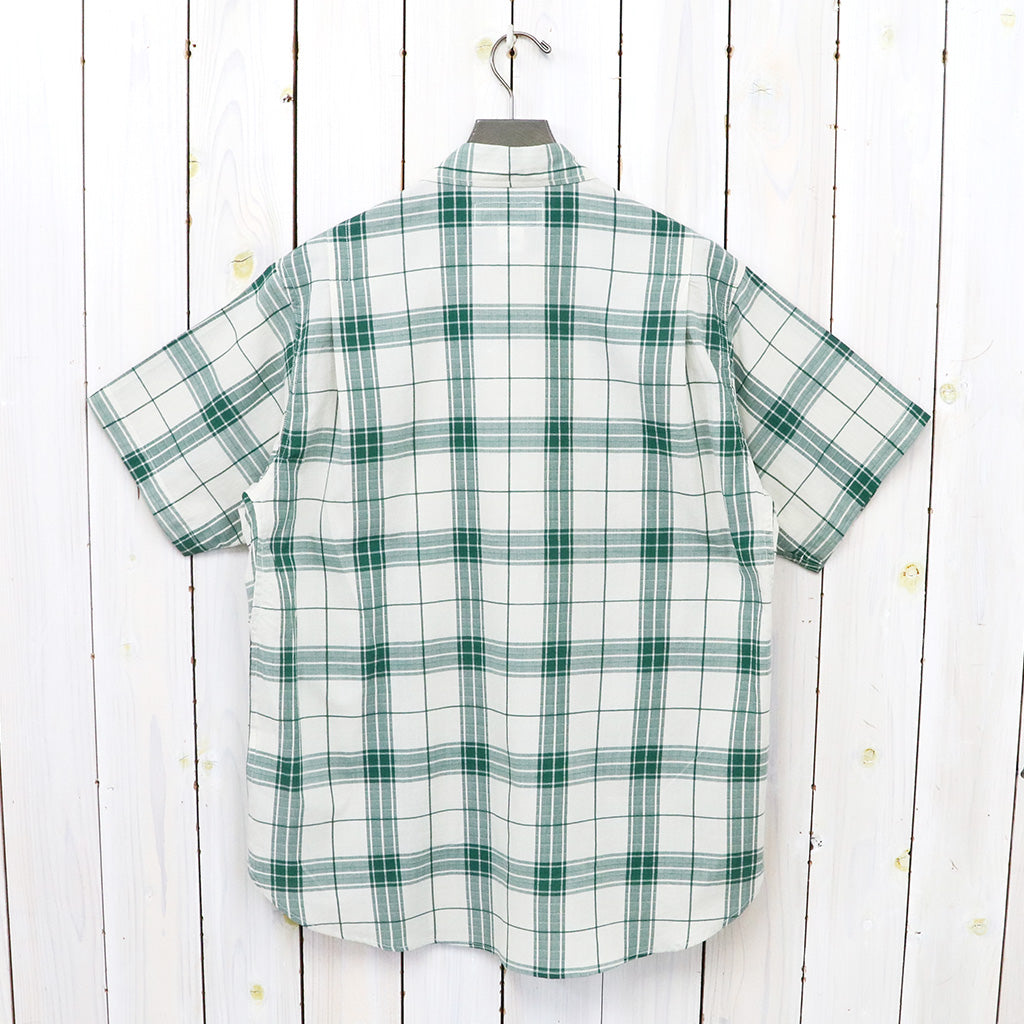 SASSAFRAS『DIGS CREW HALF 1/2(DOBBY TARTAN CHECK)』(WHITE)