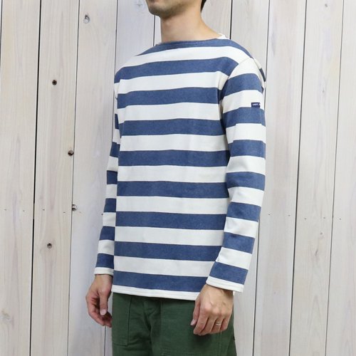 SAINT JAMES : OUESSANT-WIDEBORDER- (ECRU/INDIGO)