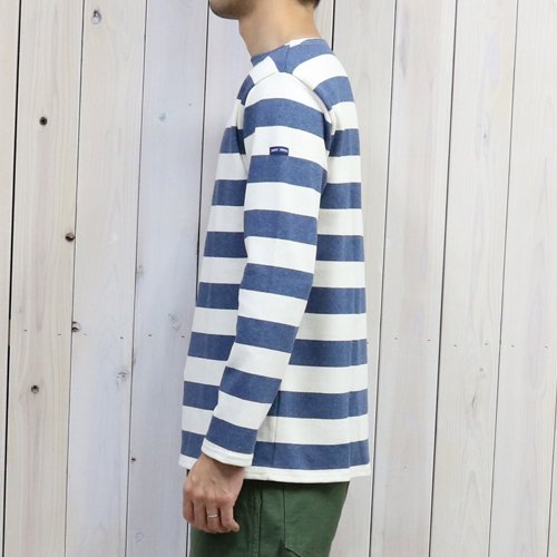SAINT JAMES : OUESSANT-WIDEBORDER- (ECRU/INDIGO)