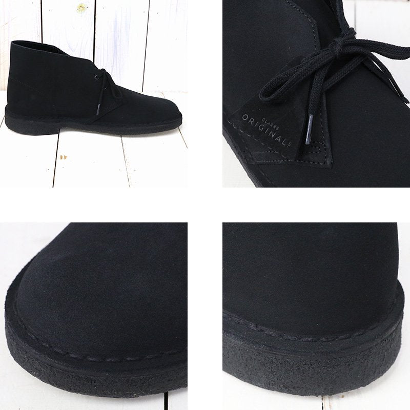 Clarks : Desert Boot (Black Suede)
