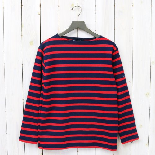 SAINT JAMES : OUESSANT SWEAT (NAVY/ROUGE)