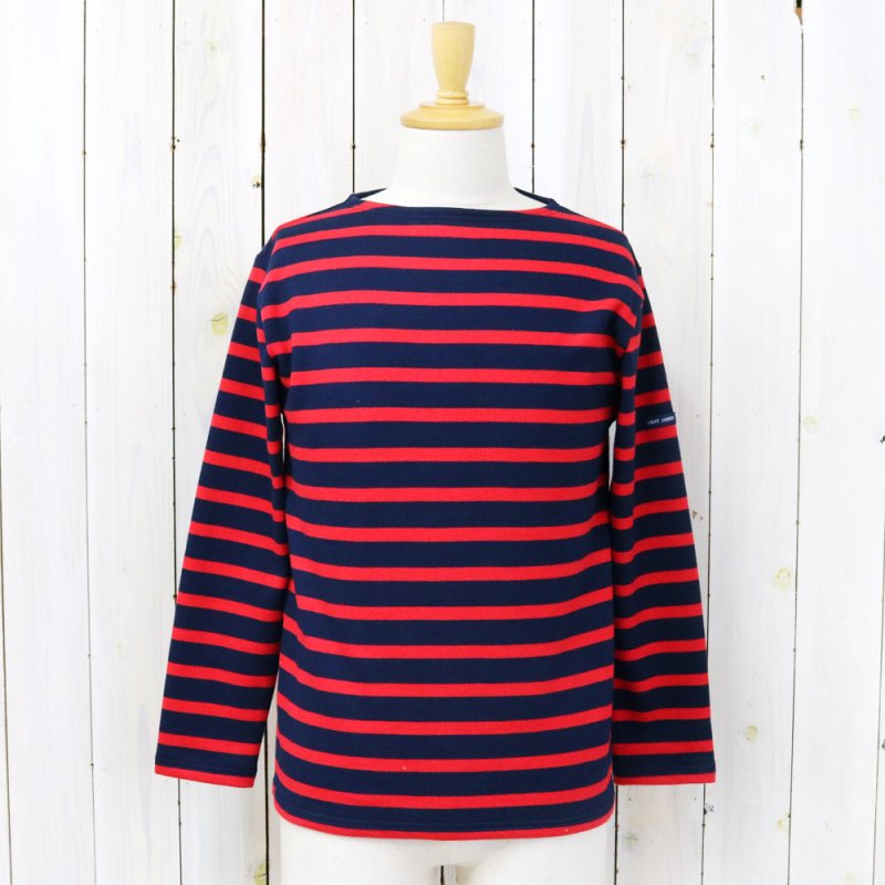 SAINT JAMES : OUESSANT SWEAT (NAVY/ROUGE)
