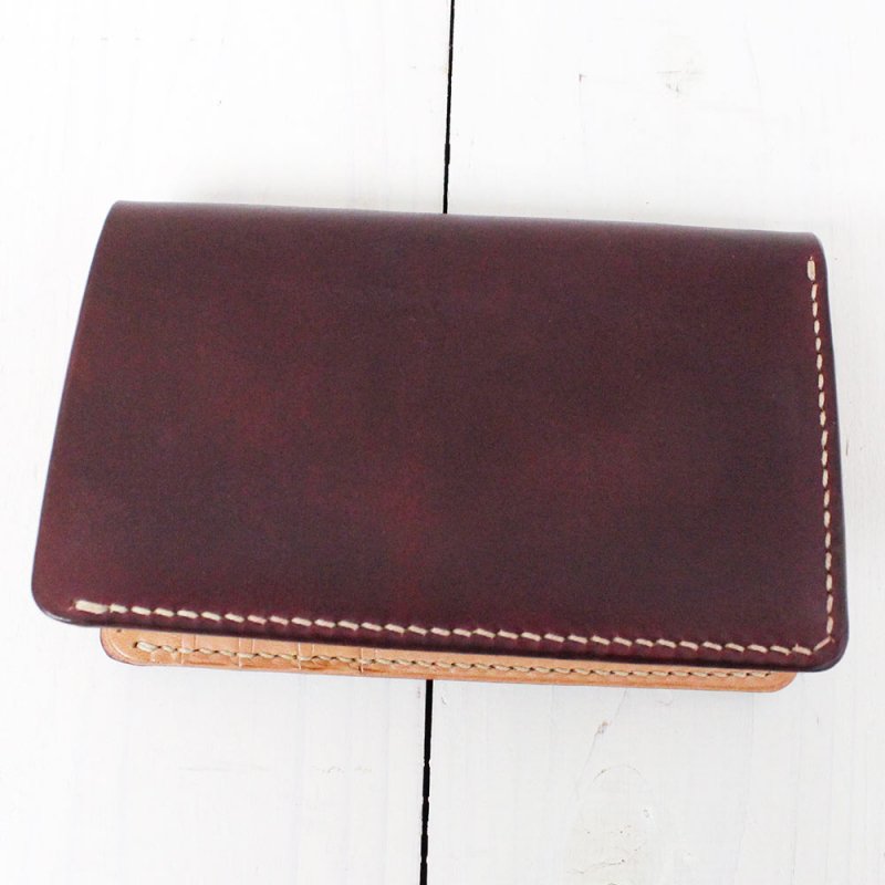 【SALE40%OFF】MOTO『W2D 手染めウォレット』(Burgundy)