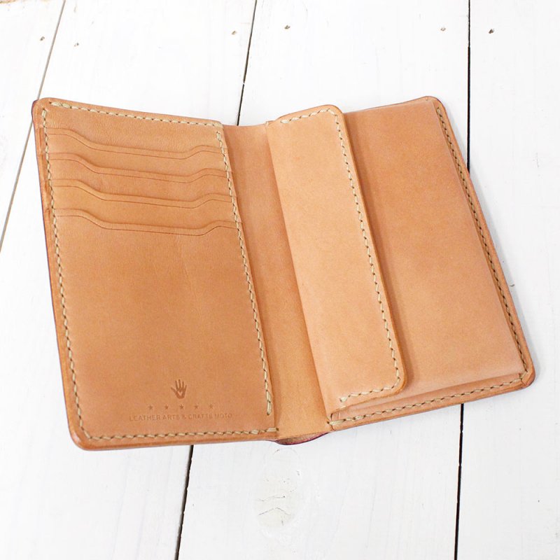 【SALE40%OFF】MOTO『W2D 手染めウォレット』(Burgundy)
