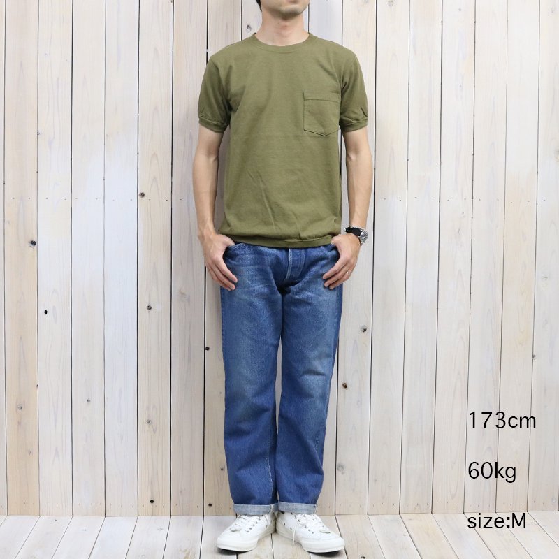 Goodwear : CREW-NECK S/S POCKET-T with CUFF AND HEM RIB