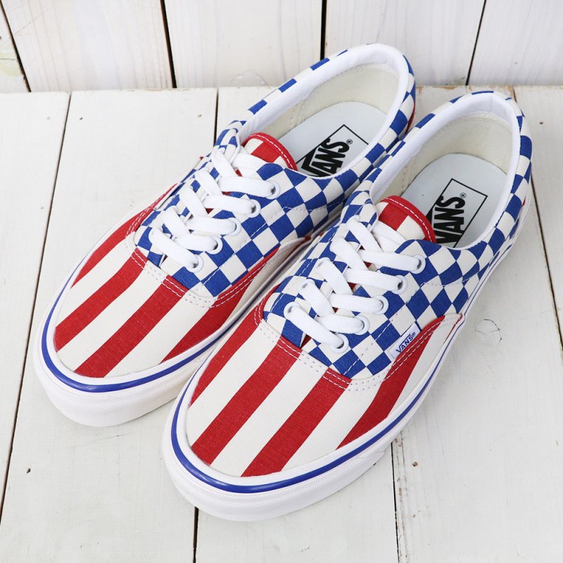 VANS : ERA 95 DX ((ANAHEIM FACTORY)OG RED STRIPE/OG BLUE CHECK)