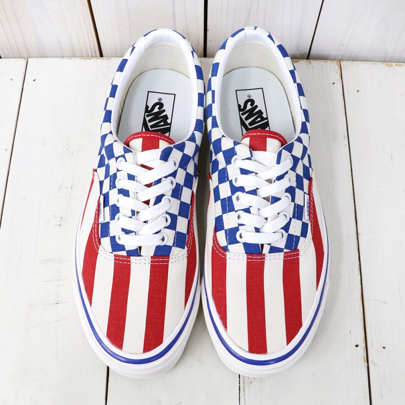 VANS : ERA 95 DX ((ANAHEIM FACTORY)OG RED STRIPE/OG BLUE CHECK)
