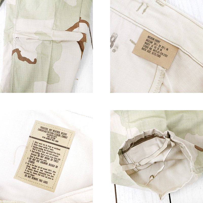 DEAD STOCK : TROUSERS DESERT CAMOUFLAGE PATTERN COMBAT 3C