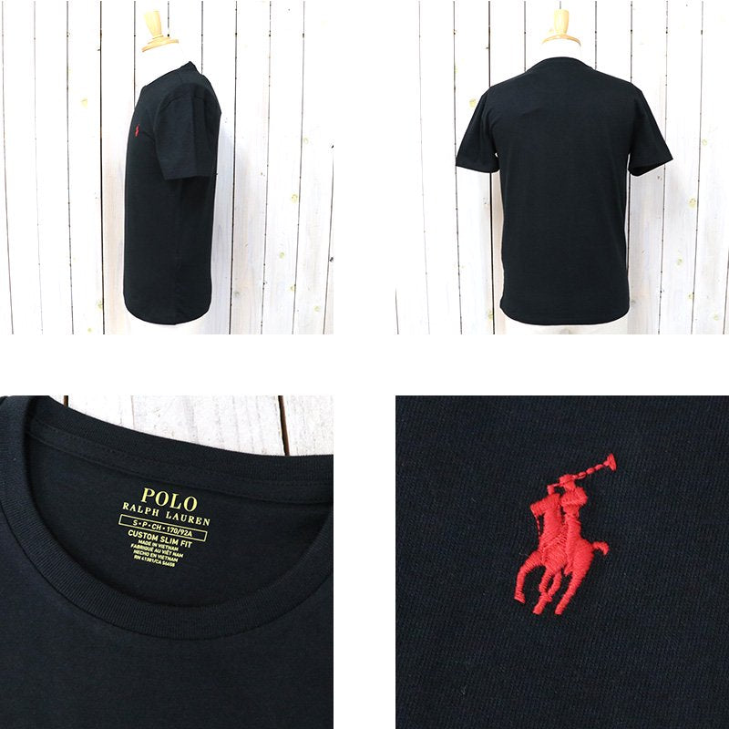 POLO RALPH LAUREN『カスタム スリム クルーネック Tシャツ』(BLACK)