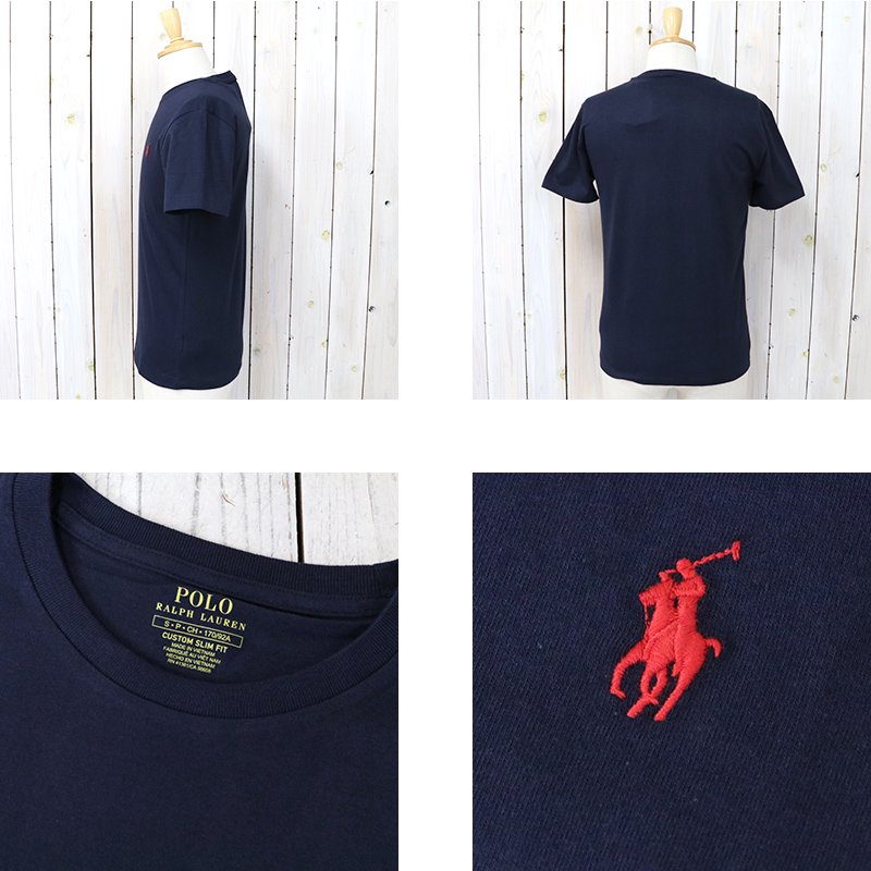 POLO RALPH LAUREN『カスタム スリム クルーネック Tシャツ』(NAVY)
