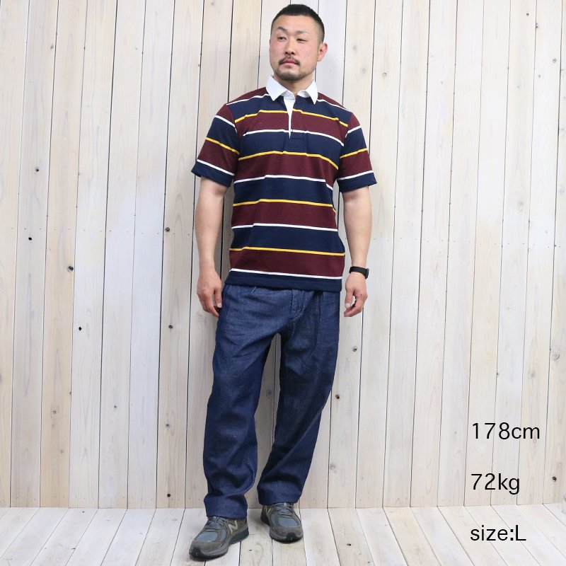 BARBARIAN『LIGHT WEIGHT RUGBY SHIRTS S/S』(NAVY/GOLD/HARVARD/WHITE)