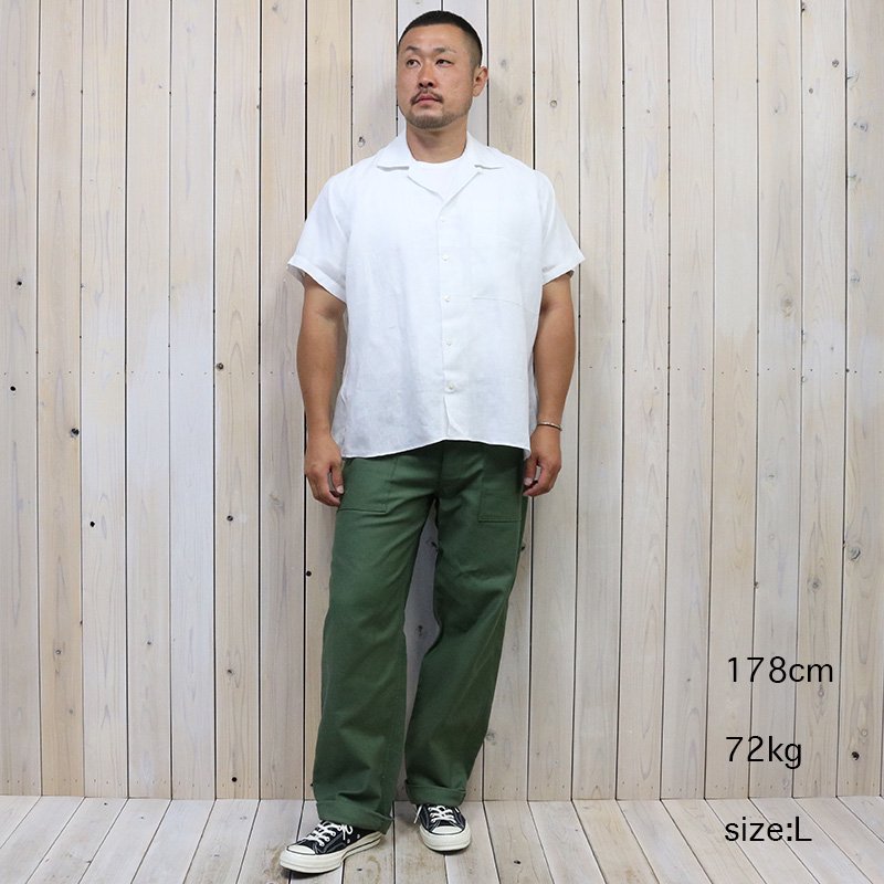 INDIVIDUALIZED SHIRTS『LINEN(CAMP COLLAR S/S)』(WHITE)