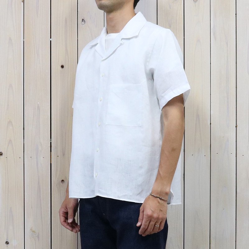 INDIVIDUALIZED SHIRTS『LINEN(CAMP COLLAR S/S)』(WHITE)