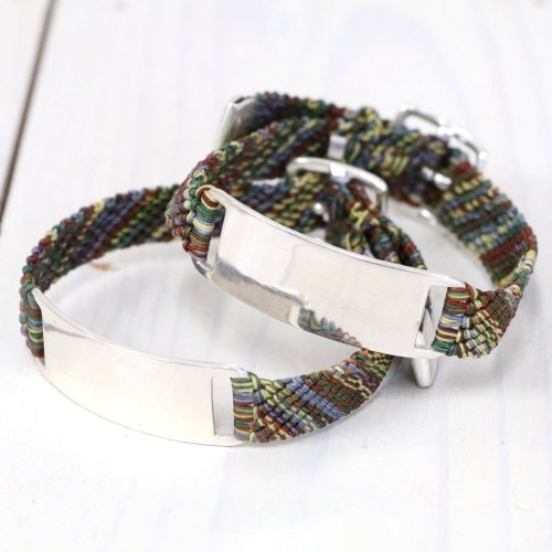 SCOSHA : HAND WOVEN ID BRACELET (VINTAGE FLYLINE)