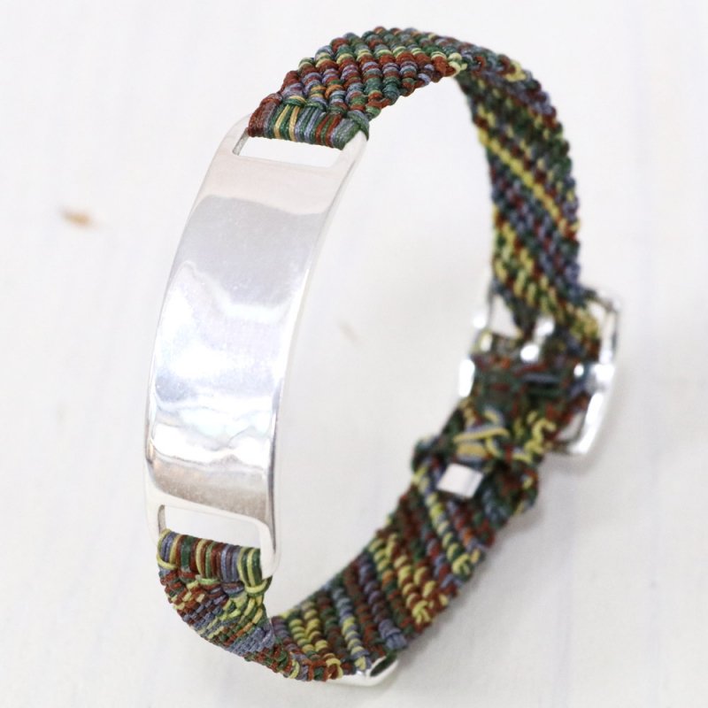 SCOSHA : HAND WOVEN ID BRACELET (VINTAGE FLYLINE)
