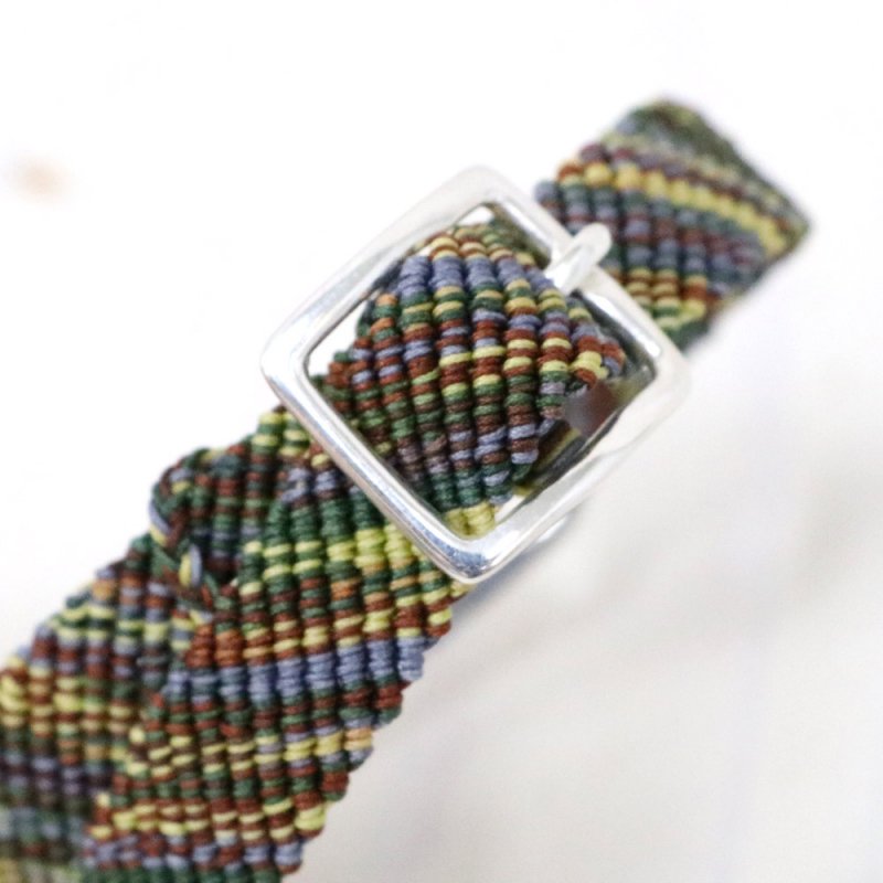 SCOSHA : HAND WOVEN ID BRACELET (VINTAGE FLYLINE)