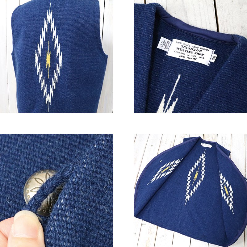 【SALE50%OFF】TRUJILLO’S『Chimayo Vest』(Blue)