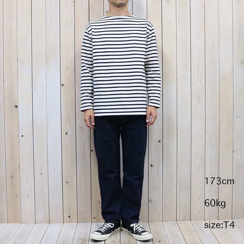 SAINT JAMES『OUESSANT PATCH』(ECRU/MARINE)
