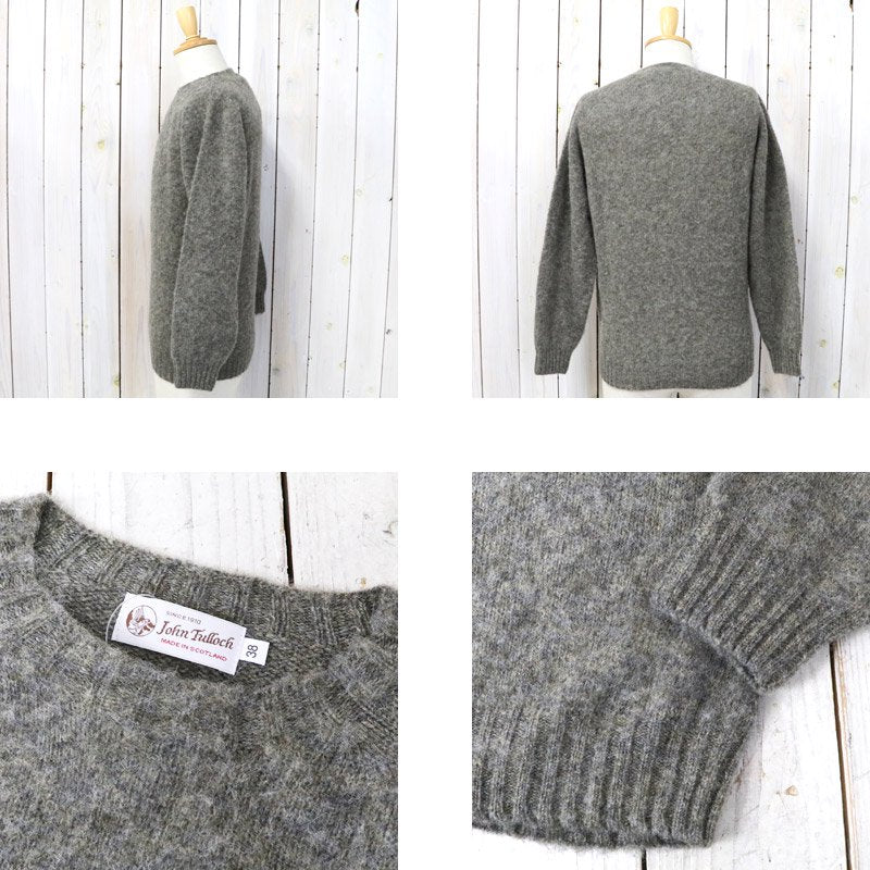 John Tulloch『SEAM FREE HEAVY BRUSH CREW NECK SADDLE SHOULDER P/O』(OYSTER)