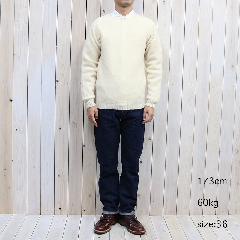 INVERALLAN『Crew Neck Sweater-Saddle』(Cream)