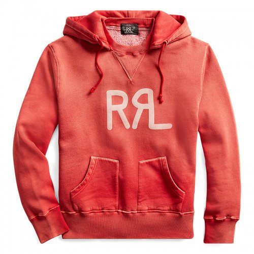 Double RL『LOGO FLEECE HOODIE』(FADED RED)