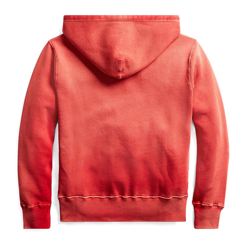 Double RL『LOGO FLEECE HOODIE』(FADED RED)