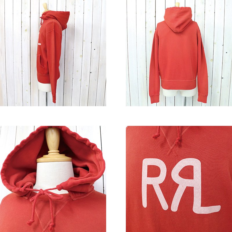Double RL『LOGO FLEECE HOODIE』(FADED RED)