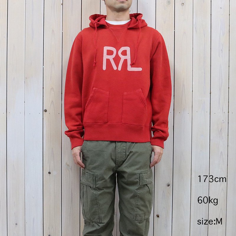 Double RL『LOGO FLEECE HOODIE』(FADED RED)