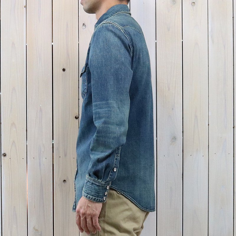 Double RL : INDIGO BUFFALO WESTERN SHIRT (DARK WASH)
