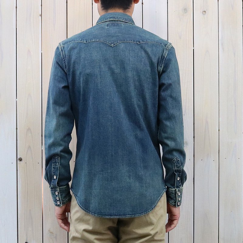 Double RL : INDIGO BUFFALO WESTERN SHIRT (DARK WASH)